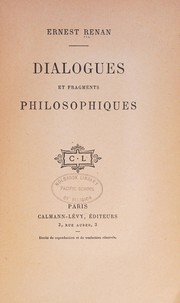 Cover of: Dialogues et fragments philosophiques