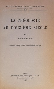 Cover of: La théologie au douzième siècle: Préf. d'Etienne Gilson.