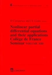 Nonlinear partial differential equations and their applications : Collège de France seminar. Vol.13