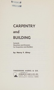 Cover of: Audels questions and answers for carpenters and builders