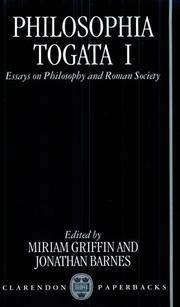 Cover of: Philosophia Togata I: Essays on Philosophy and Roman Society