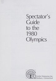 Spectator's guide to the 1980 Olympics by Jeffrey H. Hacker