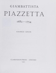 Cover of: Giambattista Piazzetta, 1682-1754
