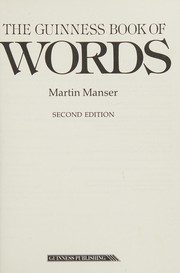 Cover of: The Guinness book of words