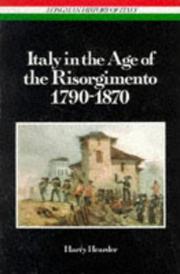 Cover of: Italy in the age of the Risorgimento, 1790-1870