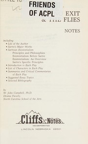 Cover of: No exit ; &, The flies: notes ...