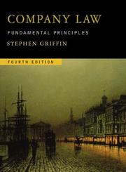 Cover of: Company law: fundamental principles