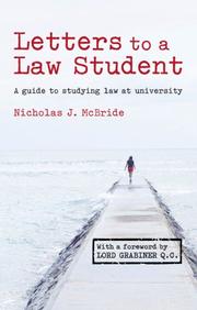 Letters to a Law Student by Nicholas J. McBride