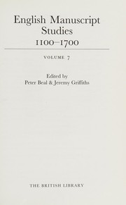Cover of: English Manuscript Studies, 1100-1700 (English Manuscript Studies)