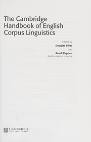Cover of: Cambridge Handbook of English Corpus Linguistics