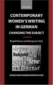 Contemporary women's writing in German by Brigid Haines
