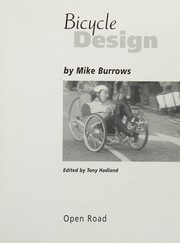 Cover of: Bicycle Design by Mike Burrows
