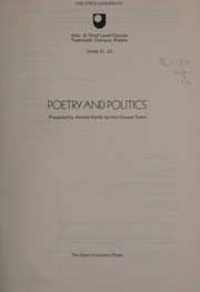 Cover of: Poetry and politics