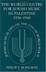 The World Centre for Jewish Music in Palestine, 1936-1940 : Jewish musical life on the eve of World War II