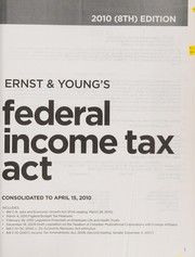 Cover of: Ernst & Young's Federal Income Tax Act by Ernst & Young