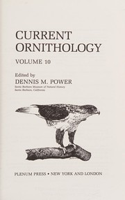 Cover of: Current Ornithology, Volume 10 (Current Ornithology) by D.M. Power