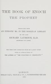 Cover of: The Book of Enoch the prophet.