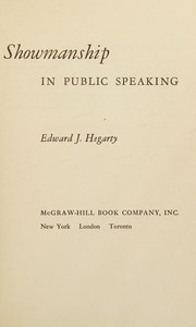 Cover of: Showmanship in public speaking.