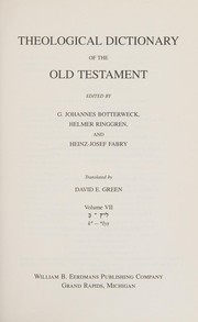 Cover of: Theological dictionary of the Old Testament