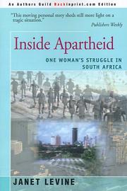 Cover of: Inside Apartheid by Janet Levine