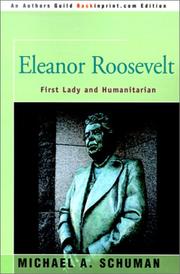 Cover of: Eleanor Roosevelt: First Lady and Humanitarian