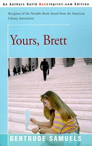 Cover of: Yours, Brett