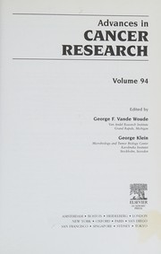 Cover of: Advances in cancer research.