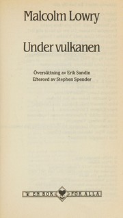 Cover of: Under vulkanen by Malcolm Lowry