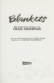 Cover of: Blankets: ein illustrierter Roman