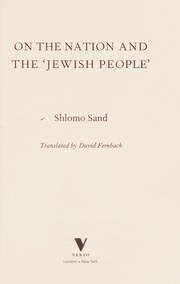 Cover of: On the nation and the "Jewish people"