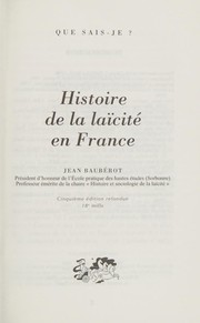 Cover of: Histoire de la laïcité en France