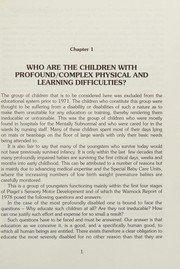 Cover of: Children with Profound/complex Physical and Learning Difficulties