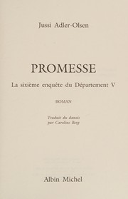 Promesse by Jussi Adler-Olsen