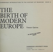 Cover of: The birth of modern Europe