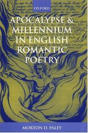 Cover of: Apocalypse and millennium in English romantic poetry