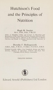 Cover of: Hutchison's food and the principles of nutrition.