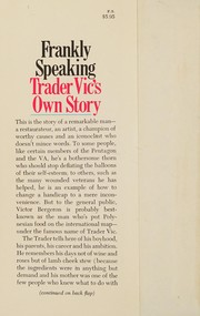 Cover of: Frankly speaking: Trader Vic's own story