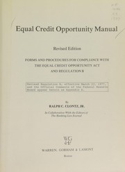 Equal credit opportunity manual by Ralph C. Clontz