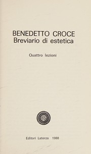 Breviario di estetica by Benedetto Croce