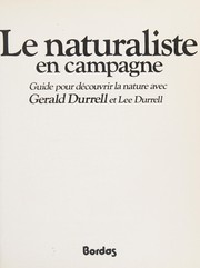 Cover of: Le Naturaliste en campagne: guide pour découvrir la nature