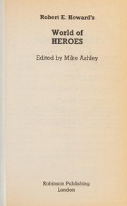 Cover of: Robert E. Howard's world of heroes