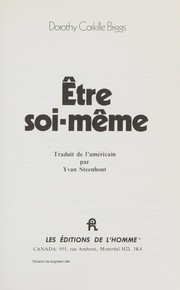 Cover of: Etre soi-même