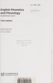 Cover of: English phonetics and phonology by Roach, Peter