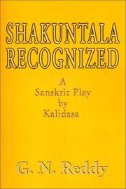 Cover of: Shakuntala Recognized by Kālidāsa