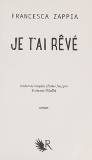 Cover of: Je t'ai rêvé by Francesca Zappia