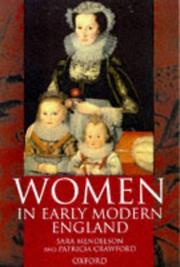 Cover of: Women in early modern England, 1550-1720 by Sara Heller Mendelson