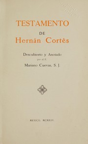 Cover of: Testamento de Hernán Cortés