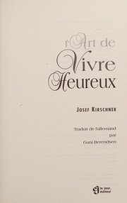 Cover of: L'art de vivre heureux