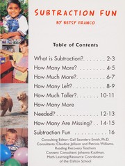 Subtraction Fun by Betsy Franco
