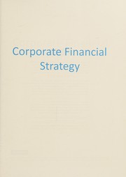Cover of: Corporate financial strategy